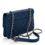 Chanel Sheepskin Quilted Mini Vintage Beauty Lock Flap Blue