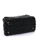Bottega Veneta Calfskin Intreccio Desiree Shoulder Bag Dark Green