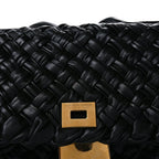 Bottega Veneta Calfskin Intreccio Desiree Shoulder Bag Dark Green