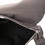 Christian Dior Grained Calfskin Mens Saddle Bag  Grey