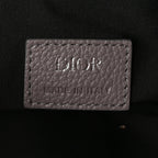 Christian Dior Grained Calfskin Mens Saddle Bag  Grey