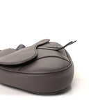 Christian Dior Grained Calfskin Mens Saddle Bag  Grey