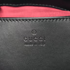 Gucci Calfskin Matelasse Chevron Small GG Marmont Shoulder Bag Black