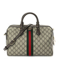 Gucci GG Supreme Monogram Web Medium Ophidia Top Handle Bag Beige Ebony