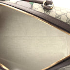 Gucci GG Supreme Monogram Web Medium Ophidia Top Handle Bag Beige Ebony