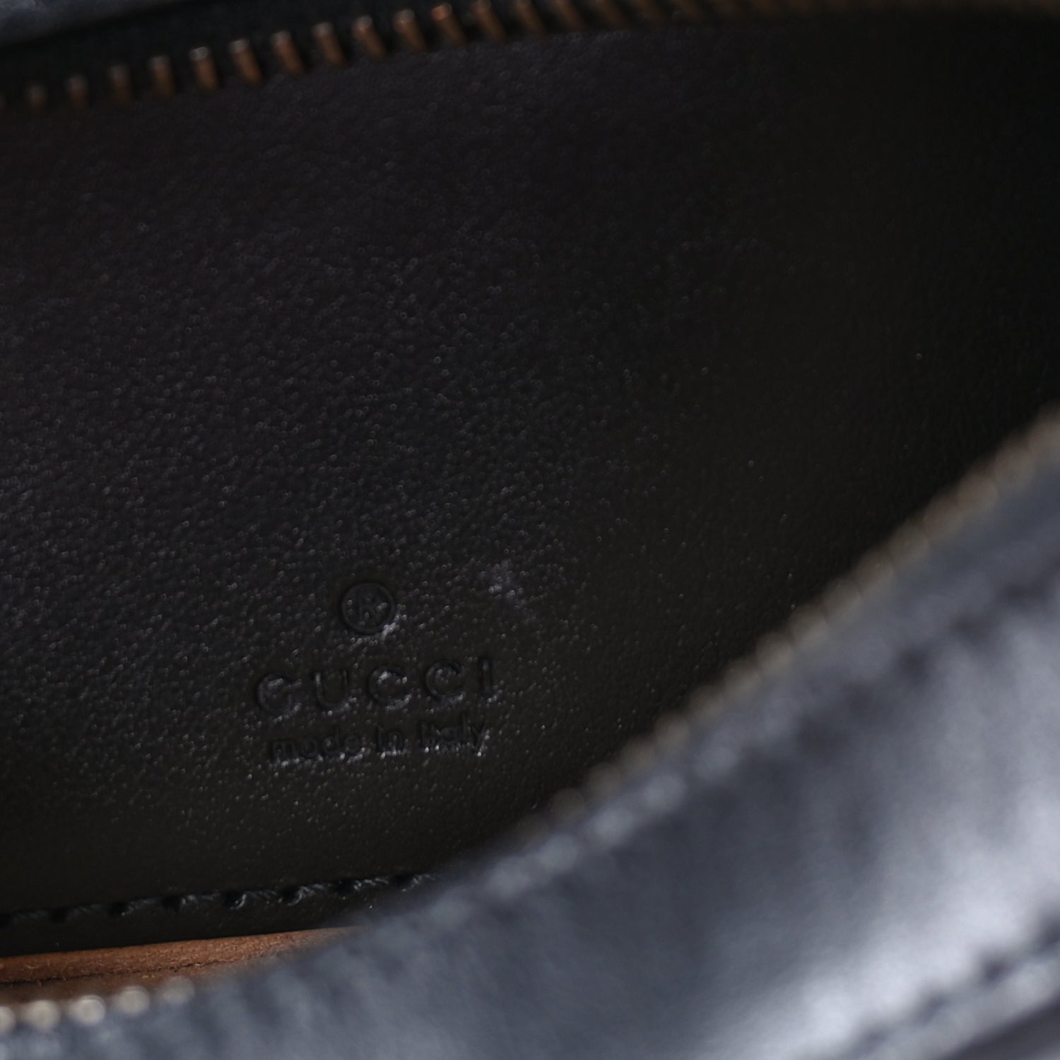 Gucci Calfskin Matelasse Chevron Mini GG Marmont Half Moon Hobo  Black