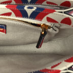 Gucci X ADIDAS Shangai Calfskin Web Trefoil Interlocking G Small Horsebit 1955 Shoulder Bag Red White Blue