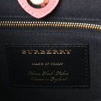 Burberry Grainy Calfskin House Check Medium Banner Tote  Mauve Pink
