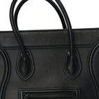 Celine Supple Calfskin Medium Phantom Luggage  Black
