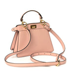 Fendi Shiny Nappa Petite Peekaboo I SEE U Satchel Baby Pink