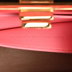 Fendi Vitello King Shiny Nappa Intreccio Small Peekaboo I SEE U Satchel Pink Dalia