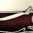 Gucci Boarded Dyana Lux Studded Calfskin Web Small Bamboo 1947 Top Handle Bag  Mystic White