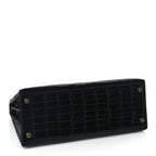 Hermes Shiny Alligator Kelly Sellier 28 Black