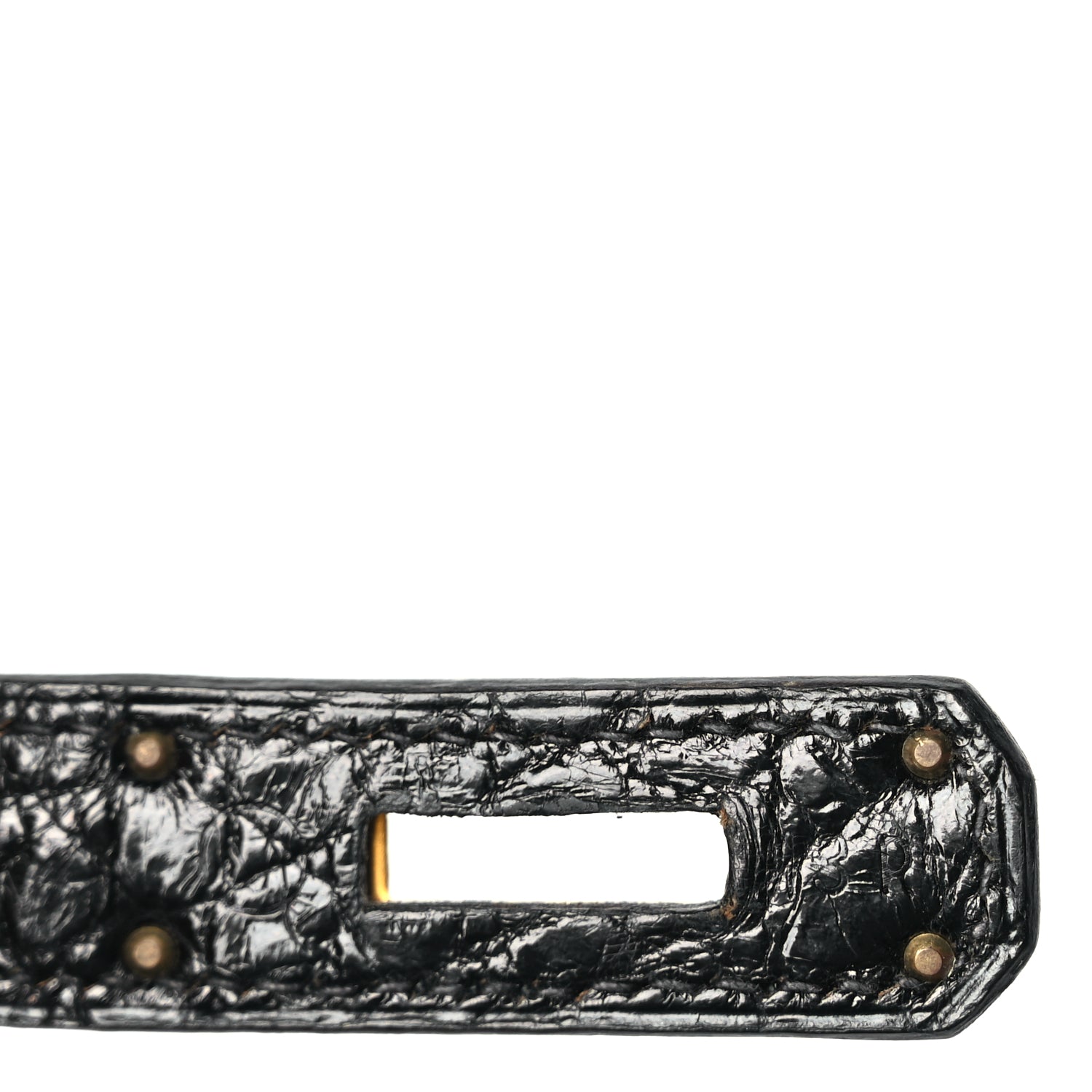 Hermes Shiny Alligator Kelly Sellier 28 Black