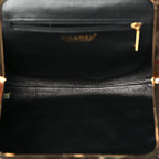 Chanel Tweed Lambskin Plexiglass CC Wristlet Black