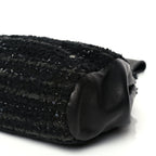 Chanel Tweed Lambskin Plexiglass CC Wristlet Black