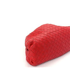 Bottega Veneta Nappa Maxi Intrecciato The Pouch Oversized Clutch Bright Red