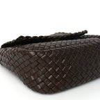 Bottega Veneta Nappa Intreccicio Padded Small Cobble Shoulder Bag Light Brown