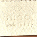 Gucci GG Supreme Monogram Calfskin Mini Padlock Flap Pocket Shoulder Bag Mystic White Sun Oil