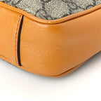 Gucci GG Supreme Monogram Calfskin Mini Padlock Flap Pocket Shoulder Bag Mystic White Sun Oil
