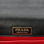 Prada Saffiano Corolle Crossbody Bag Black