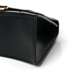 Balenciaga Shiny Box Calfskin Small Hourglass Top Handle Bag Black