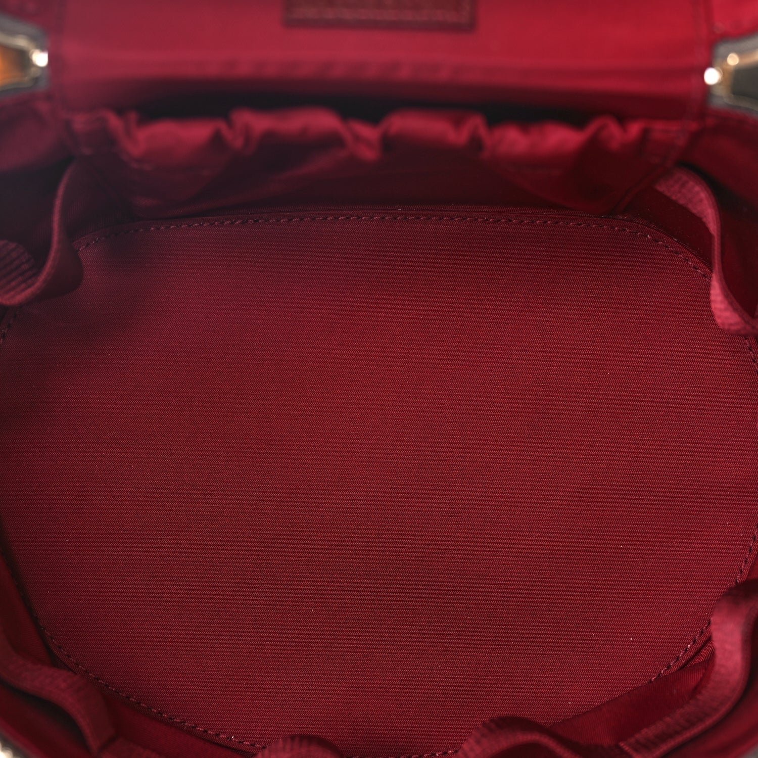 Gucci GG Supreme Monogram Ancora Calfskin Vanity Cosmetic Case Beige Ebony Rosso