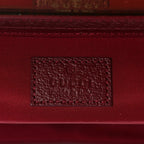 Gucci GG Supreme Monogram Ancora Calfskin Vanity Cosmetic Case Beige Ebony Rosso