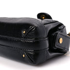 Chanel Shiny Lambskin Quilted Mini Cocodoc Top Handle Bag Black