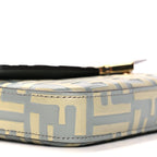 Fendi Vitello Liberty FF Diamonds Wallet On Chain Milk Sage