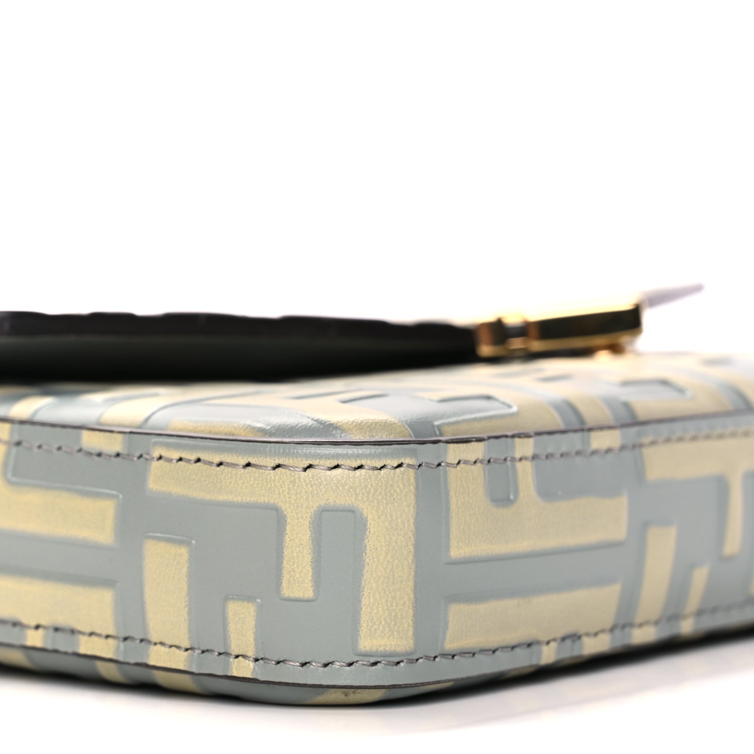 Fendi Vitello Liberty FF Diamonds Wallet On Chain Milk Sage