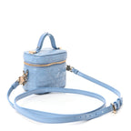 Christian Dior Patent Cannage Micro Vanity Case  Cornflower