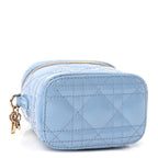 Christian Dior Patent Cannage Micro Vanity Case  Cornflower