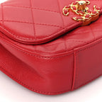 Chanel Lambskin Quilted Chanel 19 Waist Bag Red Red