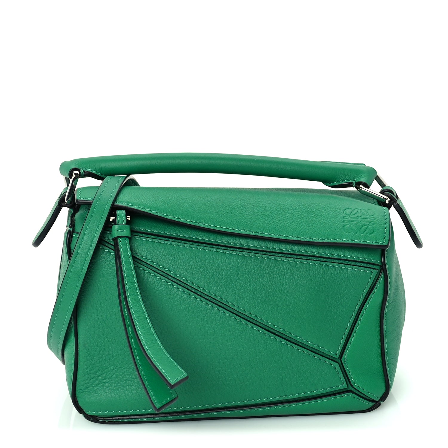 Loewe Calfskin Mini Puzzle Bag Jungle Green