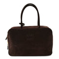 Miu Miu Camoscio Large Beau Top Handle Bag  Moro