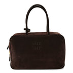 Miu Miu Camoscio Large Beau Top Handle Bag  Moro