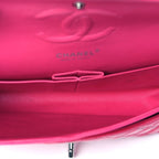 Chanel Patent Quilted Medium Double Flap Pink