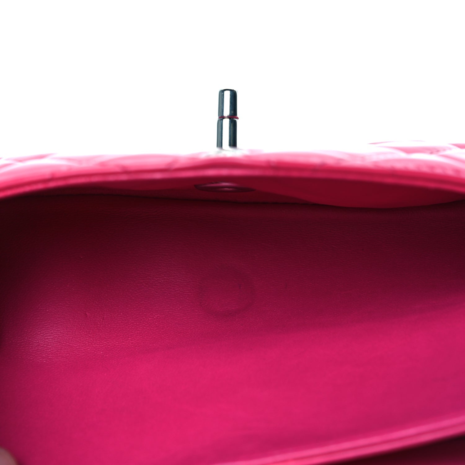 Chanel Patent Quilted Medium Double Flap Pink