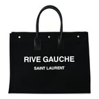 Saint Laurent Linen Calfskin Rive Gauche Tote