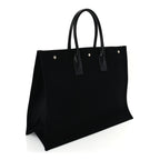 Saint Laurent Linen Calfskin Rive Gauche Tote