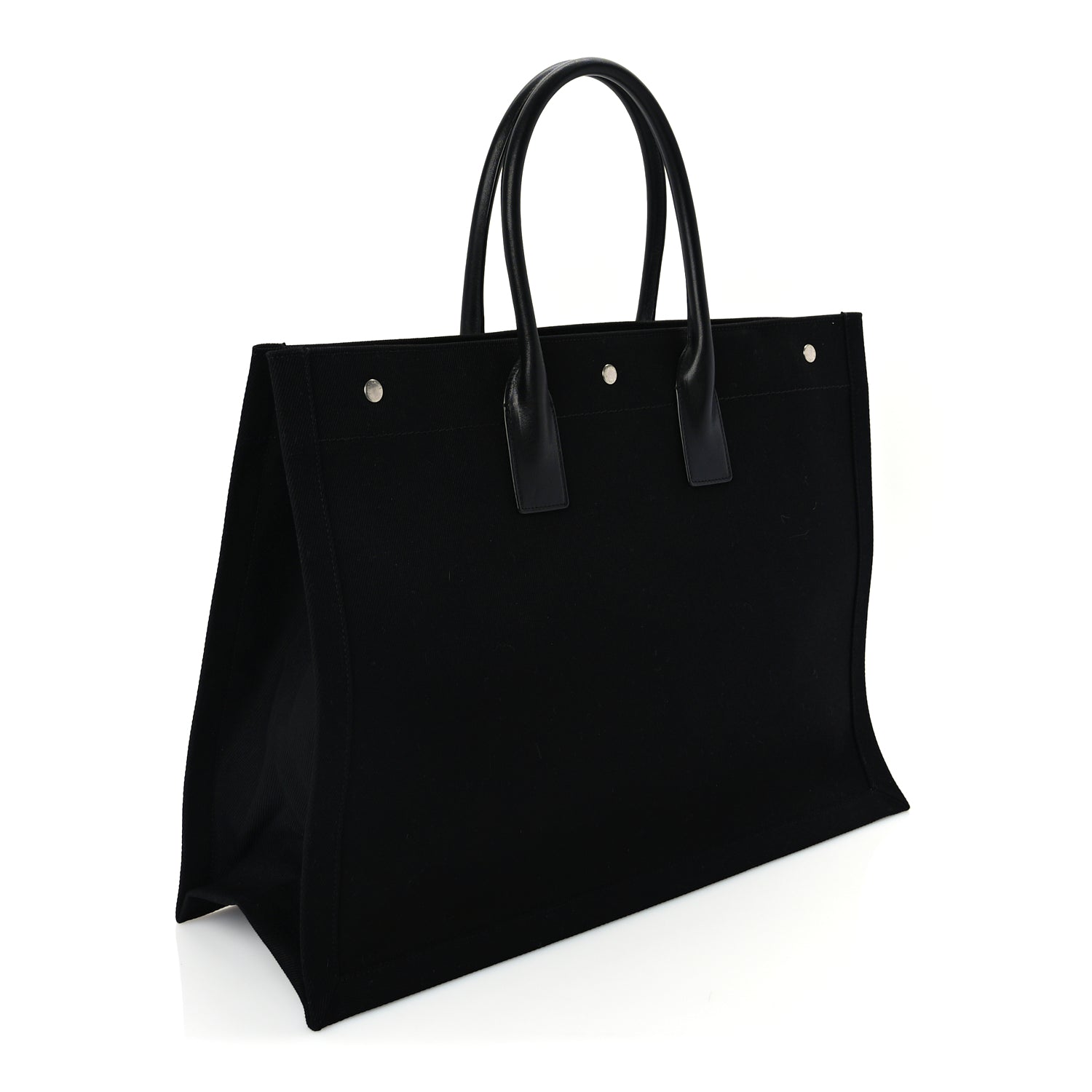 Saint Laurent Linen Calfskin Rive Gauche Tote