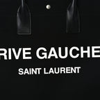 Saint Laurent Linen Calfskin Rive Gauche Tote