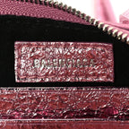 Balenciaga Metallic Agneau Arena Crystal Le Cagole Mini Purse With Chain Met Pink