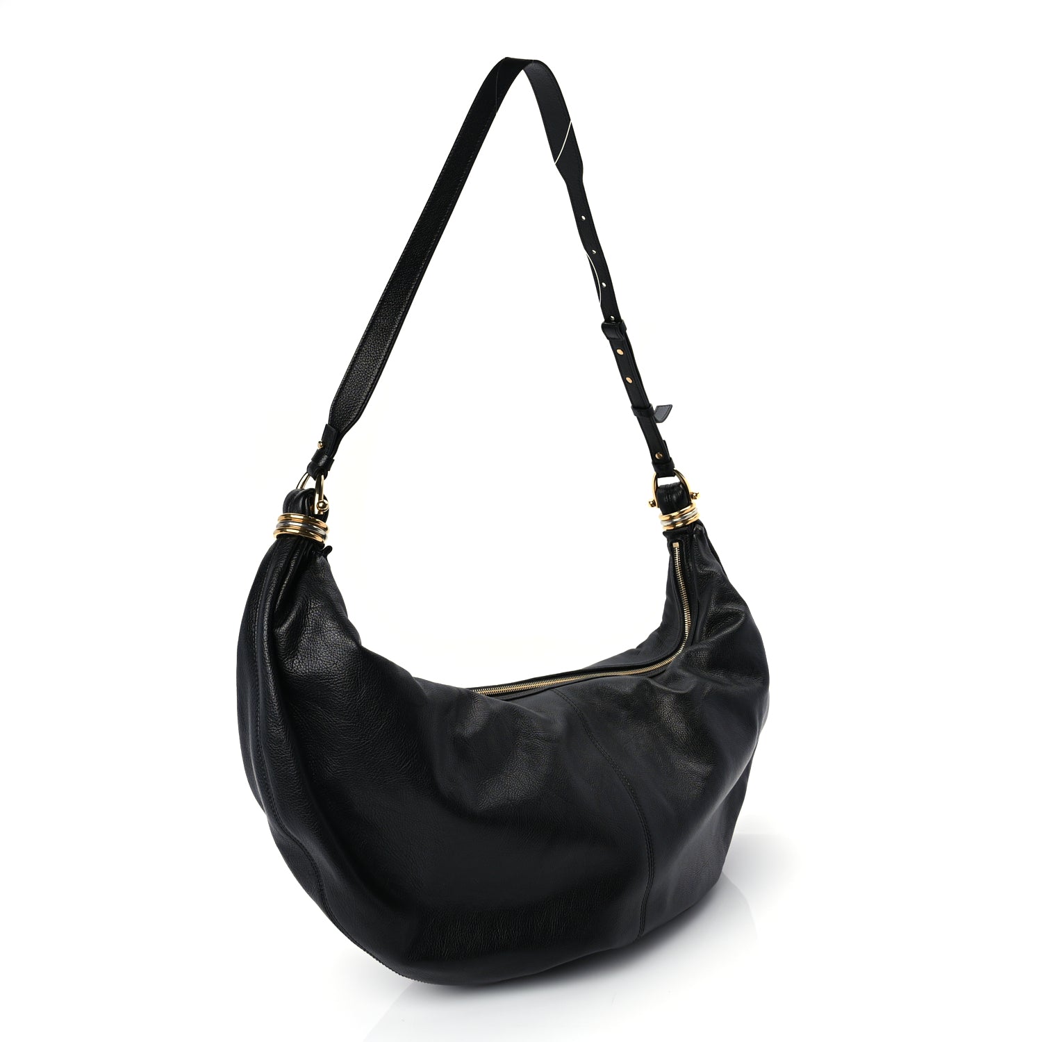 Chloe Grained Calfskin Large Bracelet Hobo Bag Black