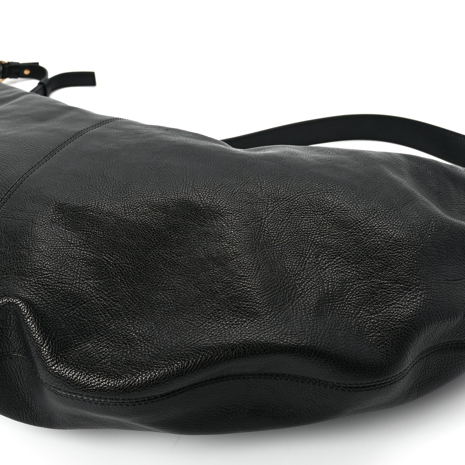 Chloe Grained Calfskin Large Bracelet Hobo Bag Black