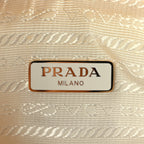 Prada Yarn Raffia Effect Crochet Re-Edition 2005 Shoulder Bag White