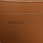 Chanel Suede Shearling Quilted Small Chanel 25 Handbag Beige White