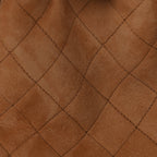 Chanel Suede Shearling Quilted Small Chanel 25 Handbag Beige White