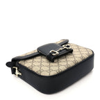 Gucci Supreme Monogram Horsebit 1955 Soft Small Shoulder Bag  GG Supreme Monogram